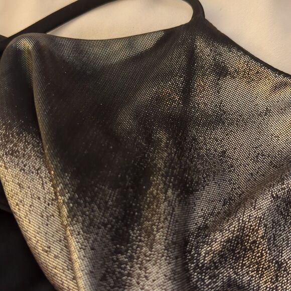 Vintage women's black and silver metallic pant jumpsuit size 5/6 - Picture 5 of 8